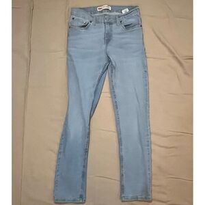 Levi's Boys 502‎ Taper Regular Sz 14 Regular Light Wash Denim Logo Jeans 27X27
